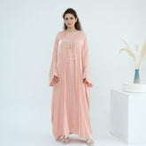 Solid Color Minimalist 2-Piece Abaya Set